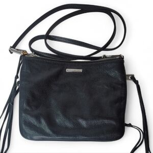 Rebecca Minkoff Black Pebble Leather Crossbody Bag